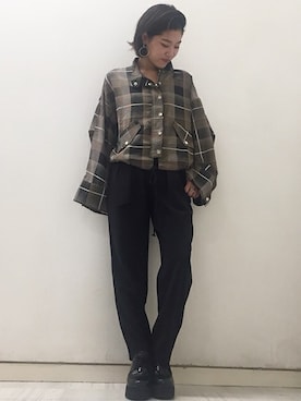 「BARAK（バラク）のアイテム（ブルゾン）」を使った、AIさん（レディース・161cm）の夏コーディネート