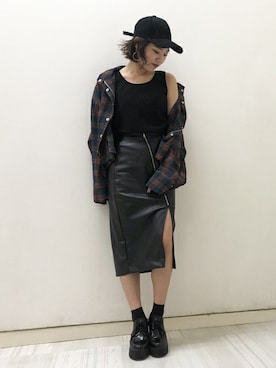 「BARAK（バラク）のアイテム（ブルゾン）」を使った、AIさん（レディース・161cm）の秋コーディネート