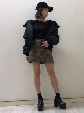「BARAK（バラク）のアイテム（ブルゾン）」を使った、AIさん（レディース・161cm）の秋コーディネート