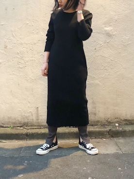 「Munich（ミューニック）のアイテム（ワンピース/ドレス）」を使った、teraiさん（レディース・160cm）の冬コーディネート