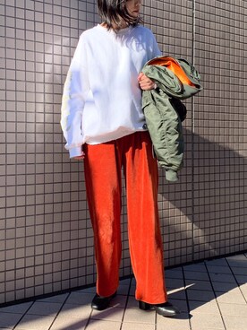 「SASQUATCHfabrix.（サスクワァッチファブリックス）のアイテム」を使った、teraiさん（レディース・160cm）の冬コーディネート
