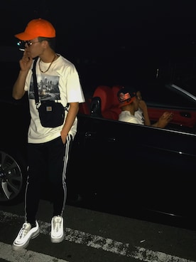 「DOPE（ドープ）のアイテム（帽子）」を使った、shoyaさん（メンズ・170cm）の春コーディネート