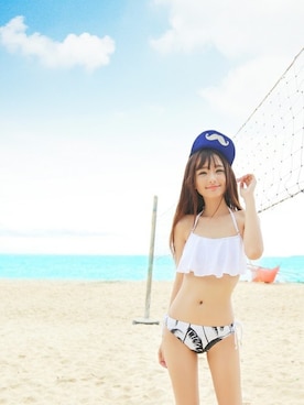 Teddyshop テディショップ の 水着 ヤシの木柄 フレアトップ ビキニ 2点セット 水着 Wear