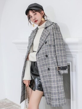 「ゆったりシルエット」｜「アイテム（トレンチコート）」を使った、TeddyShopさん（レディース・158cm）の秋コーディネート