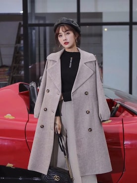 「羽織り」｜「アイテム（トレンチコート）」を使った、TeddyShopさん（レディース・158cm）の秋コーディネート