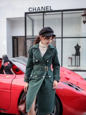 「羽織り」｜「アイテム（トレンチコート）」を使った、TeddyShopさん（レディース・158cm）の秋コーディネート