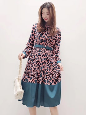 「ハデ色」｜「アイテム（ワンピース/ドレス）」を使った、TeddyShopさん（レディース・158cm）の冬コーディネート