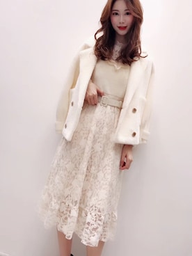 「ひざ丈スカート」｜「アイテム（ワンピース/ドレス）」を使った、TeddyShopさん（レディース・158cm）の冬コーディネート