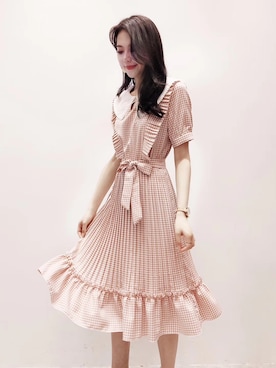 「オルチャンファッション」｜「アイテム（ワンピース/ドレス）」を使った、TeddyShopさん（レディース・158cm）の夏コーディネート