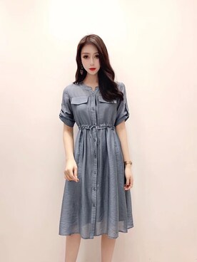 「オルチャンファッション」｜「アイテム（ワンピース/ドレス）」を使った、TeddyShopさん（レディース・158cm）の夏コーディネート