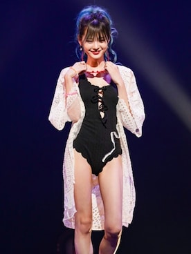 「スカラップ」｜「アイテム（水着/着物・浴衣）」を使った、TeddyShopさん（レディース・158cm）の夏コーディネート
