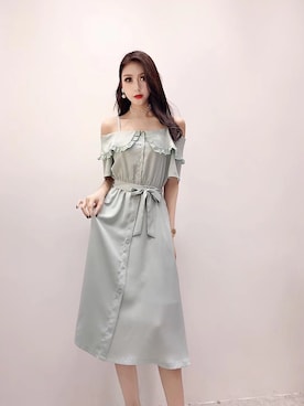 「オルチャンファッション」｜「アイテム（ワンピース/ドレス）」を使った、TeddyShopさん（レディース・158cm）の夏コーディネート