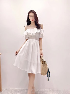 「オルチャンファッション」｜「アイテム（ワンピース/ドレス）」を使った、TeddyShopさん（レディース・158cm）の夏コーディネート