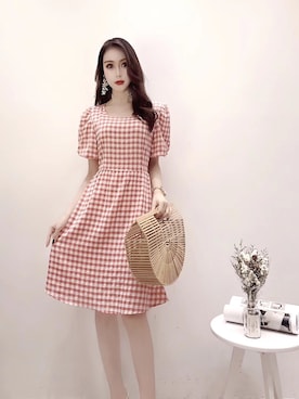 「ひざ丈スカート」｜「アイテム（ワンピース/ドレス）」を使った、TeddyShopさん（レディース・158cm）の秋コーディネート