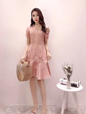 「オルチャンファッション」｜「アイテム（ワンピース/ドレス）」を使った、TeddyShopさん（レディース・158cm）の秋コーディネート
