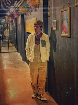 「gym master（ジムマスター）のアイテム（その他アウター）」を使った、jeffhungさん（メンズ・180cm）の冬コーディネート
