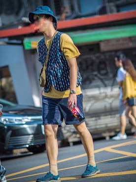 「wisdom（ウィズダム）のアイテム（トップス）」を使った、jeffhungさん（メンズ・180cm）の秋コーディネート