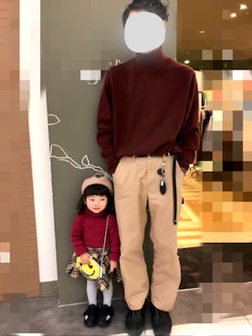 「おんなのこコーデ」｜「アイテム（スリッポン）」を使った、ゆずりつみなさん（キッズ・80cm）の秋コーディネート