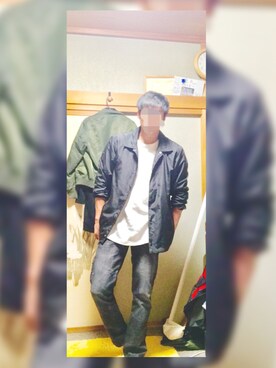 「H&M DIVIDED（エイチアンドエム　ディヴァイデッド）のアイテム（その他アウター）」を使った、BUSONさん（メンズ・177cm）の春コーディネート