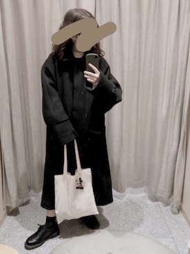 「DHOLIC（ディーホリック）のアイテム（その他アウター）」を使った、m i k iさん（レディース・153cm）の冬コーディネート