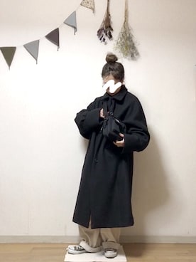 「DHOLIC（ディーホリック）のアイテム（その他アウター）」を使った、m i k iさん（レディース・153cm）の冬コーディネート