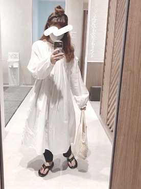 「SM2（エスエムツー）のアイテム（シャツワンピース）」を使った、m i k iさん（レディース・153cm）の秋コーディネート