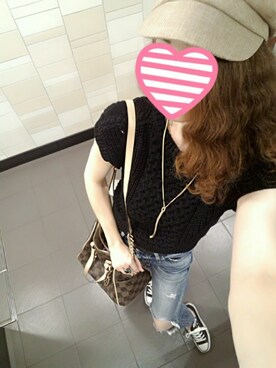 「アイテム（キャスケット）」を使った、✰TESS✰さん（レディース・170cm）の夏コーディネート