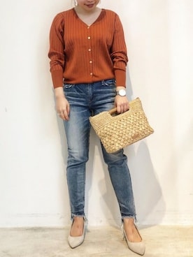 「FONCE（フォンセ）のアイテム」を使った、AYAさん（レディース・157cm）の春コーディネート