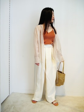 「Rougevif」｜「アイテム（キャミソール）」を使った、AYAさん（レディース・157cm）の春コーディネート
