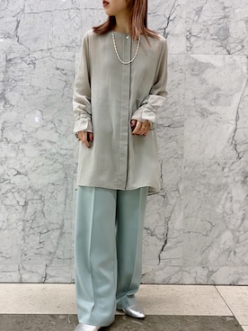 「シア―ブラウス」｜「アイテム（ブーツ）」を使った、莉子 Rikoさん（レディース・158cm）の冬コーディネート