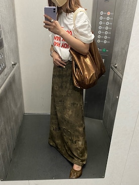 「出勤コーデ」｜「アイテム（バレエシューズ）」を使った、莉子 Rikoさん（レディース・158cm）の夏コーディネート