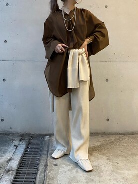 「ラブアンドピース2020」｜「アイテム（バレエシューズ）」を使った、莉子 Rikoさん（レディース・158cm）の秋コーディネート