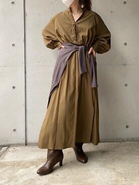 「ラブアンドピース2020」｜「アイテム（アクセサリー）」を使った、莉子 Rikoさん（レディース・158cm）の秋コーディネート
