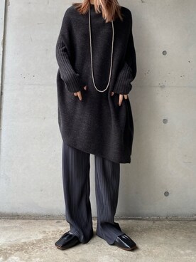 「スタッフセンバツ」｜「アイテム（バレエシューズ）」を使った、莉子 Rikoさん（レディース・158cm）の秋コーディネート