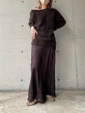 「スタッフセンバツ」｜「アイテム（バレエシューズ）」を使った、莉子 Rikoさん（レディース・158cm）の冬コーディネート