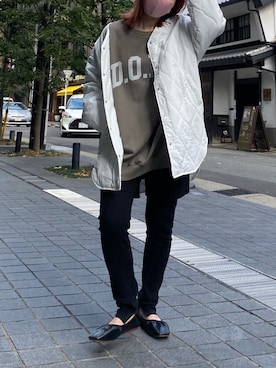 「スタッフセンバツ」｜「アイテム（バレエシューズ）」を使った、莉子 Rikoさん（レディース・158cm）の冬コーディネート