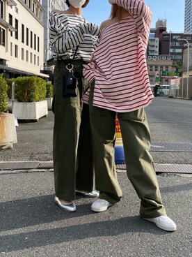 「カラーをプラス！冬から取り入れる、春色の装い」｜莉子 Rikoさん（レディース・158cm）の冬コーディネート