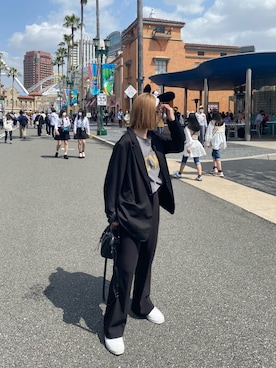 「USJ」｜「アイテム（その他アウター）」を使った、莉子 Rikoさん（レディース・158cm）の春コーディネート