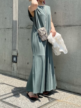 「DouDou（ドゥドゥ）のアイテム（ブルゾン）」を使った、莉子 Rikoさん（レディース・158cm）の夏コーディネート