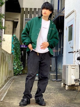 「WEGO（ウィゴー）のアイテム（ダウンジャケット/コート）」を使った、もっくんさん（メンズ・175cm）の秋コーディネート
