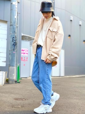「WEGO（ウィゴー）のアイテム（ミリタリージャケット）」を使った、もっくんさん（メンズ・175cm）の冬コーディネート