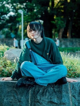 「WEGO（ウィゴー）のアイテム（オールインワン・サロペット）」を使った、もっくんさん（メンズ・175cm）の夏コーディネート