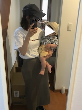 「ROOPTOKYO（ループトウキョウ）のアイテム（キャップ）」を使った、ZIGENさん（レディース・152cm）の春コーディネート