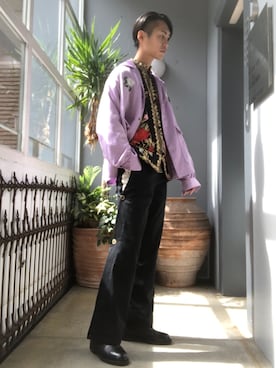 「LEH（レー）のアイテム」を使った、こうき GARDENさん（メンズ・177cm）の秋コーディネート