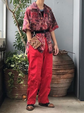 「LEH（レー）のアイテム」を使った、こうき GARDENさん（メンズ・178cm）の夏コーディネート