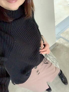 「春冬mix」｜rii ＿❤︎さん（レディース・166cm）の冬コーディネート
