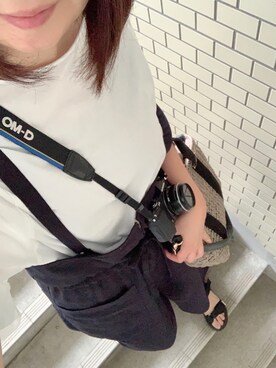 「撮影」｜「アイテム（オールインワン・サロペット）」を使った、rii ＿❤︎さん（レディース・167cm）の夏コーディネート