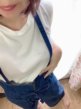 「LEPSIM（レプシィム）のアイテム（サロペット/オーバーオール）」を使った、rii ＿❤︎さん（レディース・166cm）の夏コーディネート