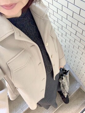 「いつもありがとうございます」｜「アイテム（その他アウター）」を使った、rii ＿❤︎さん（レディース・166cm）の秋コーディネート