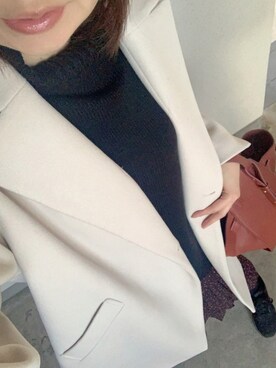 「LEPSIM（レプシィム）のアイテム（チェスターコート）」を使った、rii ＿❤︎さん（レディース・166cm）の秋コーディネート